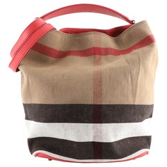 Burberry Ashby Bag House Check Canvas Medium