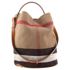 Burberry Ashby Bag House Check Canvas Medium