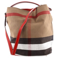 Burberry Ashby Taschenhaus Kariertes Segeltuch Medium