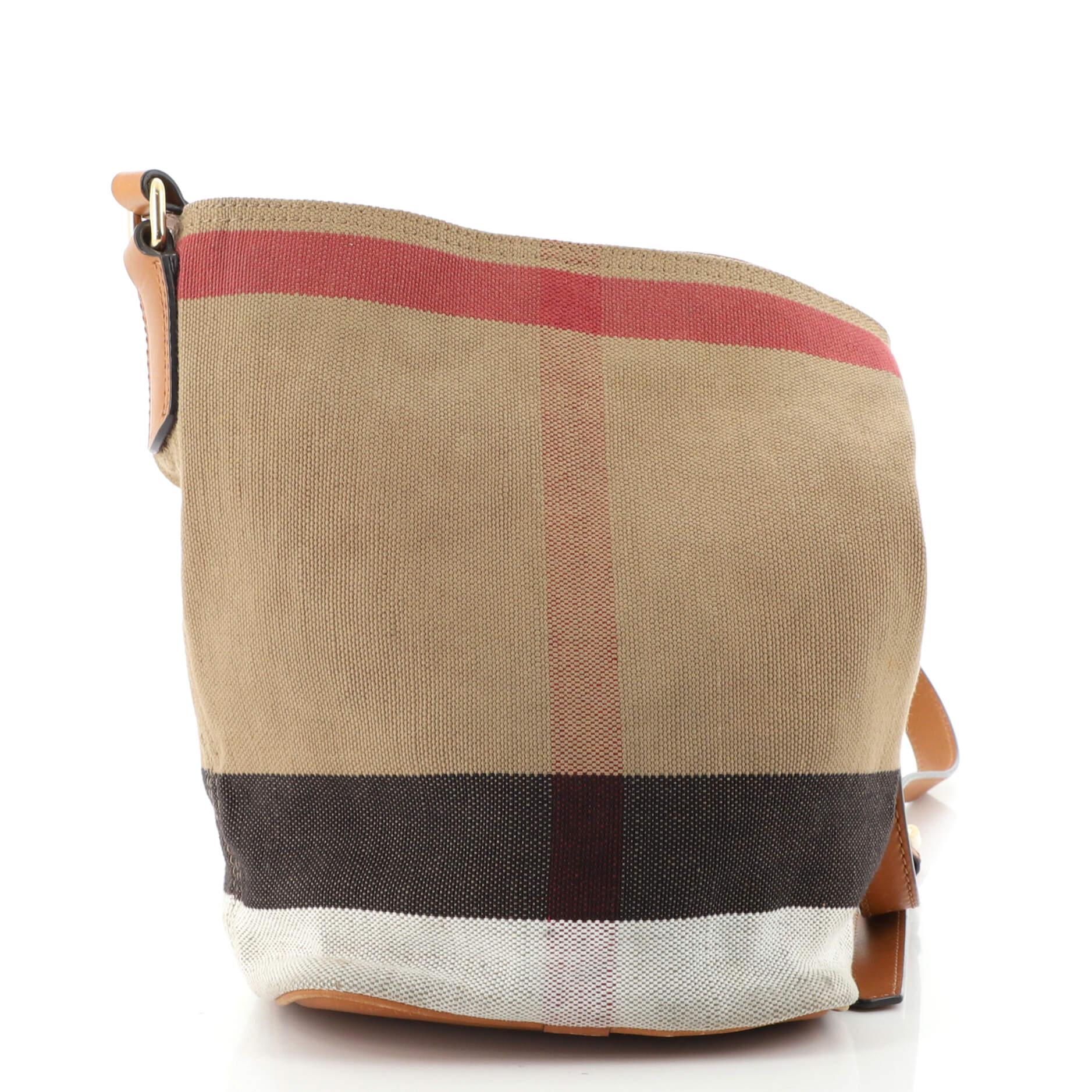 Burberry Ashby Tasche House Kariertes Segeltuch Mini für Damen oder Herren
