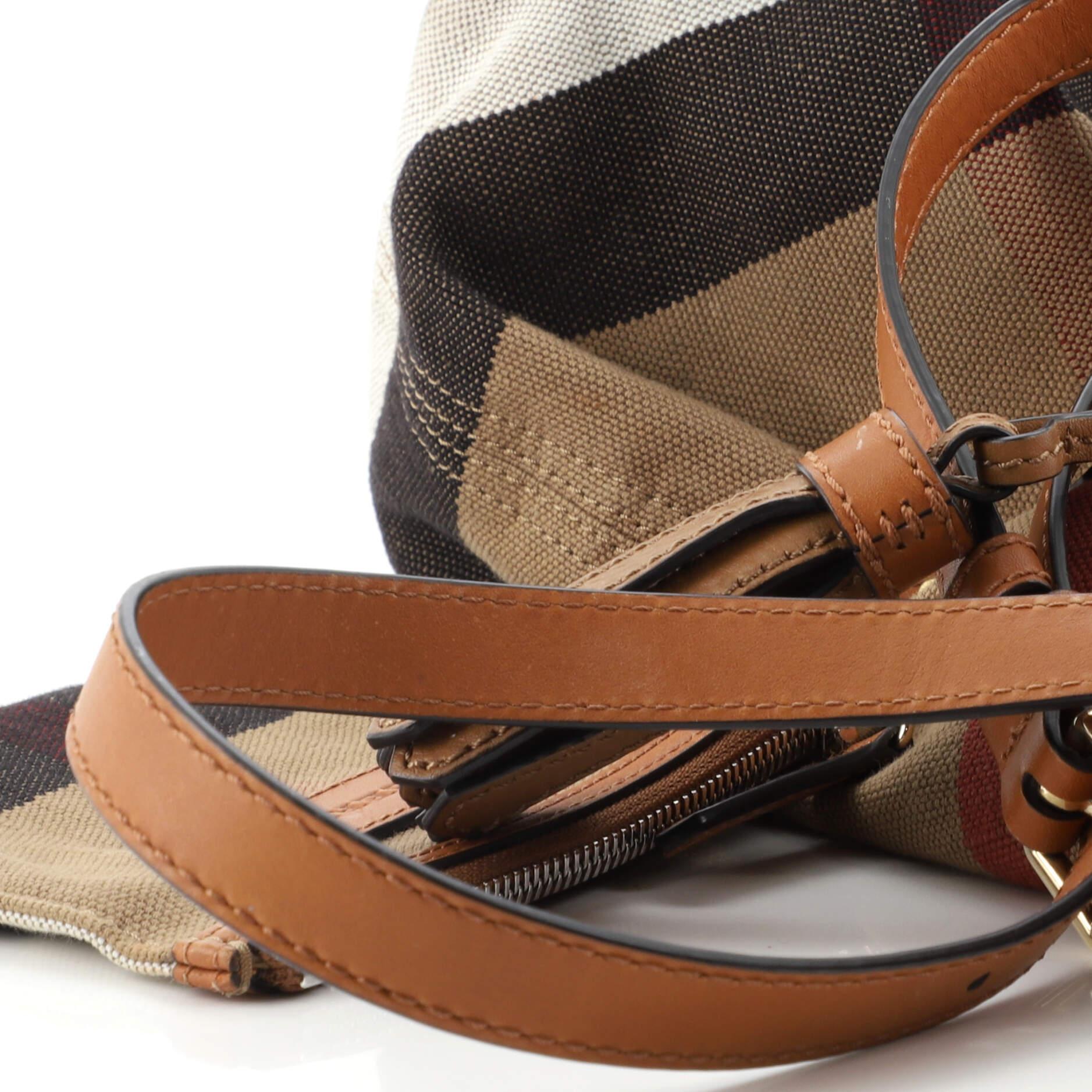 Burberry Ashby Tasche House Kariertes Segeltuch Mini 5