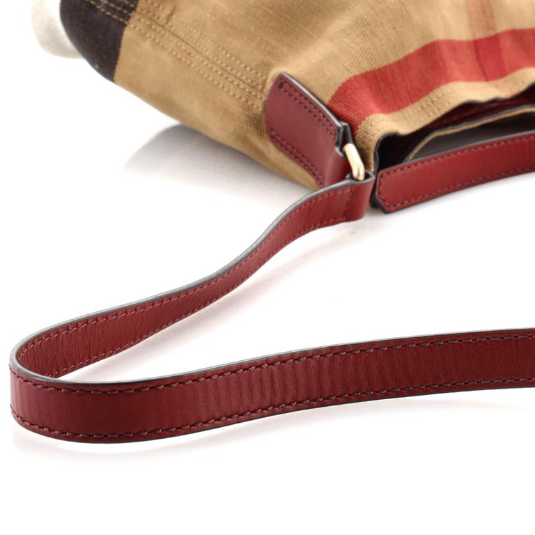 Burberry Ashby Bag House Check Canvas with Leather Mini at 1stDibs