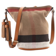 Burberry Ashby Bag House Check Canvas with Leather Mini