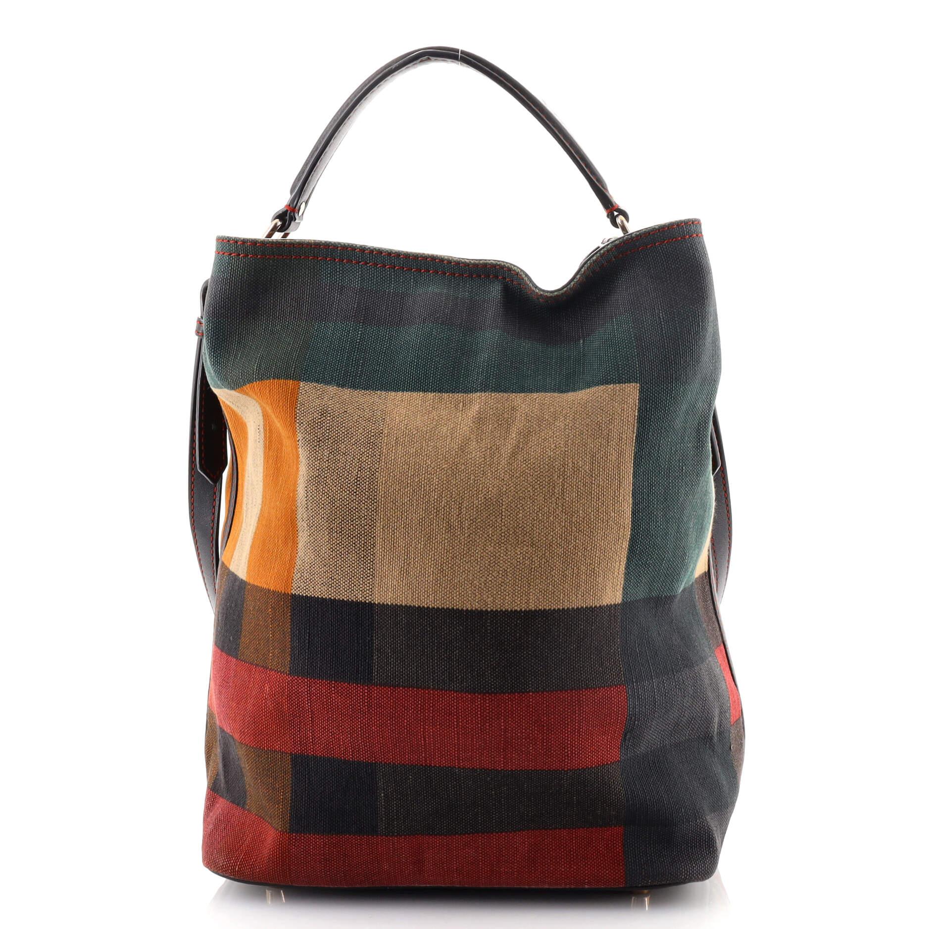 burberry ashby canvas bucket bag