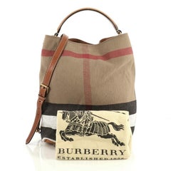 Burberry Ashby Handbag House Check Canvas Medium