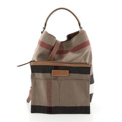 Burberry Ashby Handbag House Check Canvas Medium