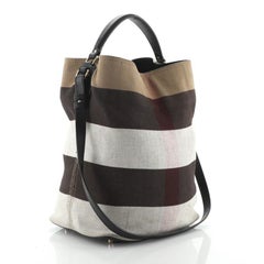 Burberry Ashby Handbag House Check Canvas Medium