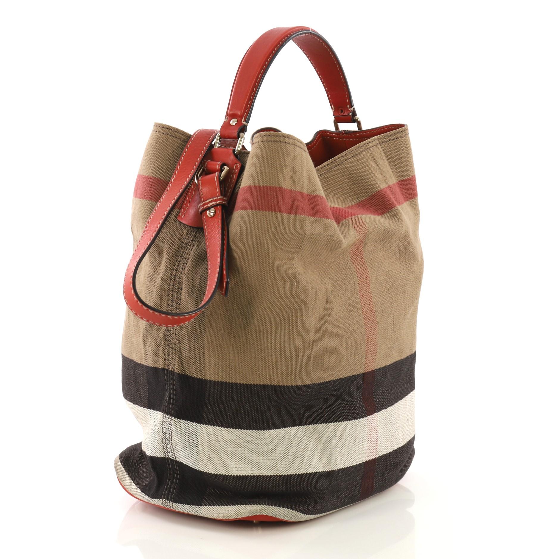 Burberry Ashby Handtasche House Check Canvas Medium