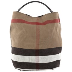Burberry Ashby Handbag House Check Canvas Medium