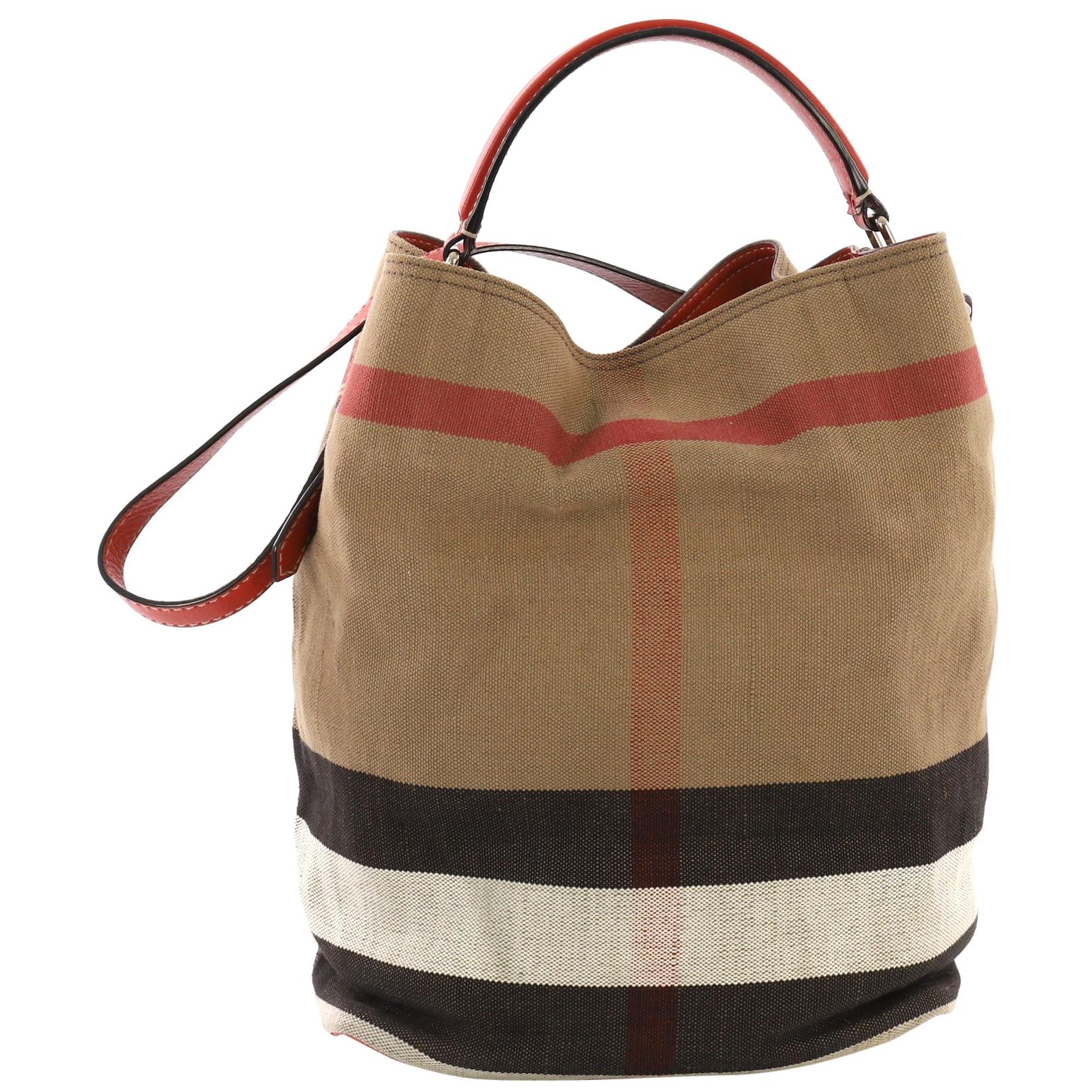 Burberry Ashby Handtasche House Check Canvas Medium