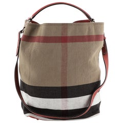 Burberry Ashby Handbag House Check Canvas Medium