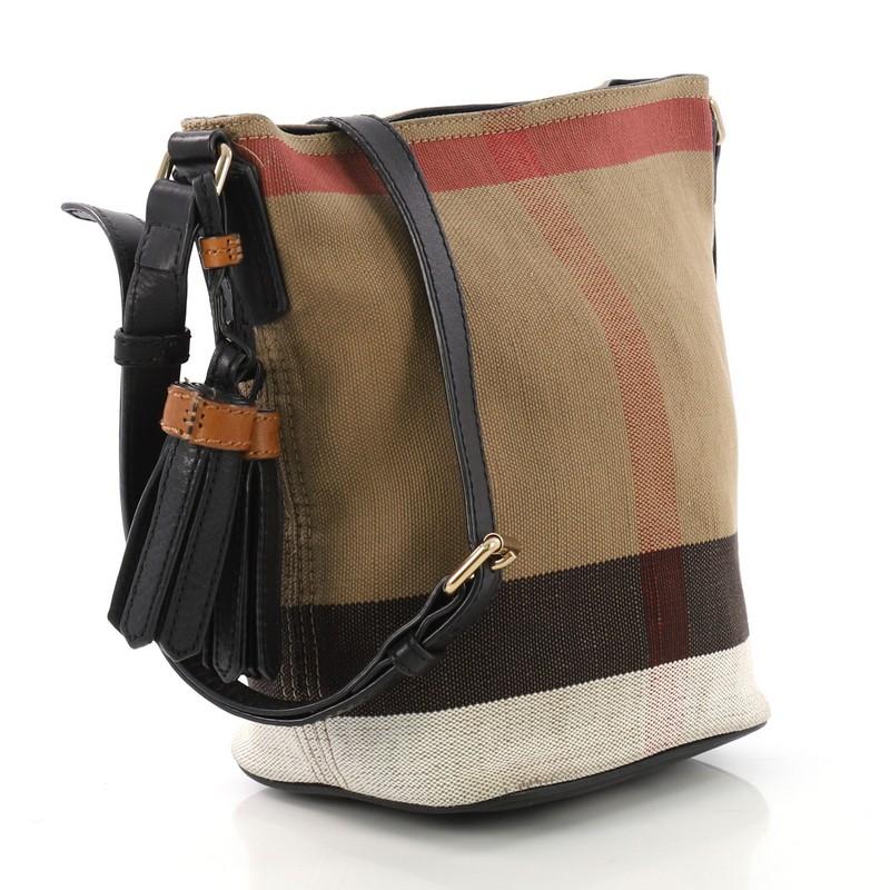 burberry ashby medium canvas bucket bag