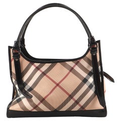 Burberry Ashmore Tote Nova Check Canvas und Lack groß