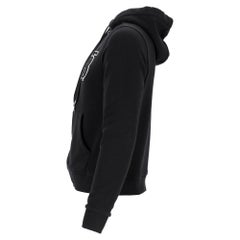 Burberry Aubree Logo Zipped Hoodie in Black Cotton