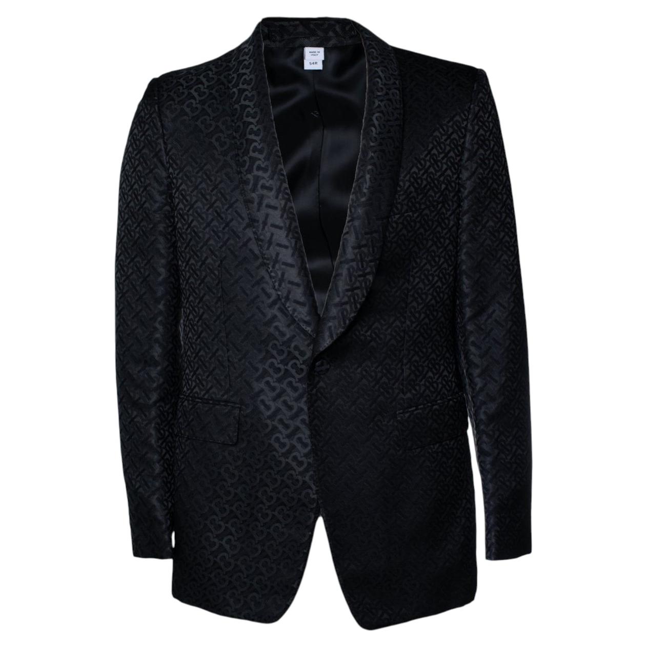 Burberry, B printed blazer in black