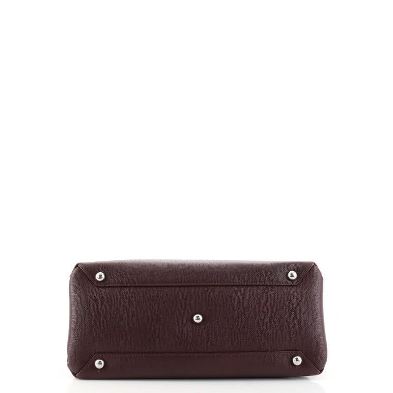 Burberry Banner NM Tragetasche aus Leder mit Vintage-Karo Segeltuch Medium im Zustand „Relativ gut“ in NY, NY
