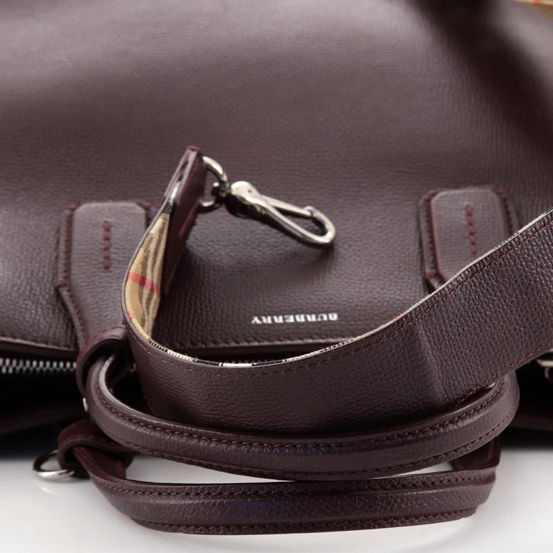 Burberry Banner NM Tragetasche aus Leder mit Vintage-Karo Segeltuch Medium 2