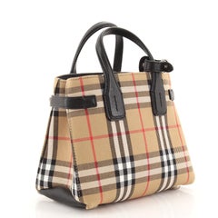 Burberry Banner Tote Vintage Check Canvas Baby