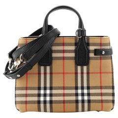 Burberry Banner Tote Vintage Check Canvas Baby