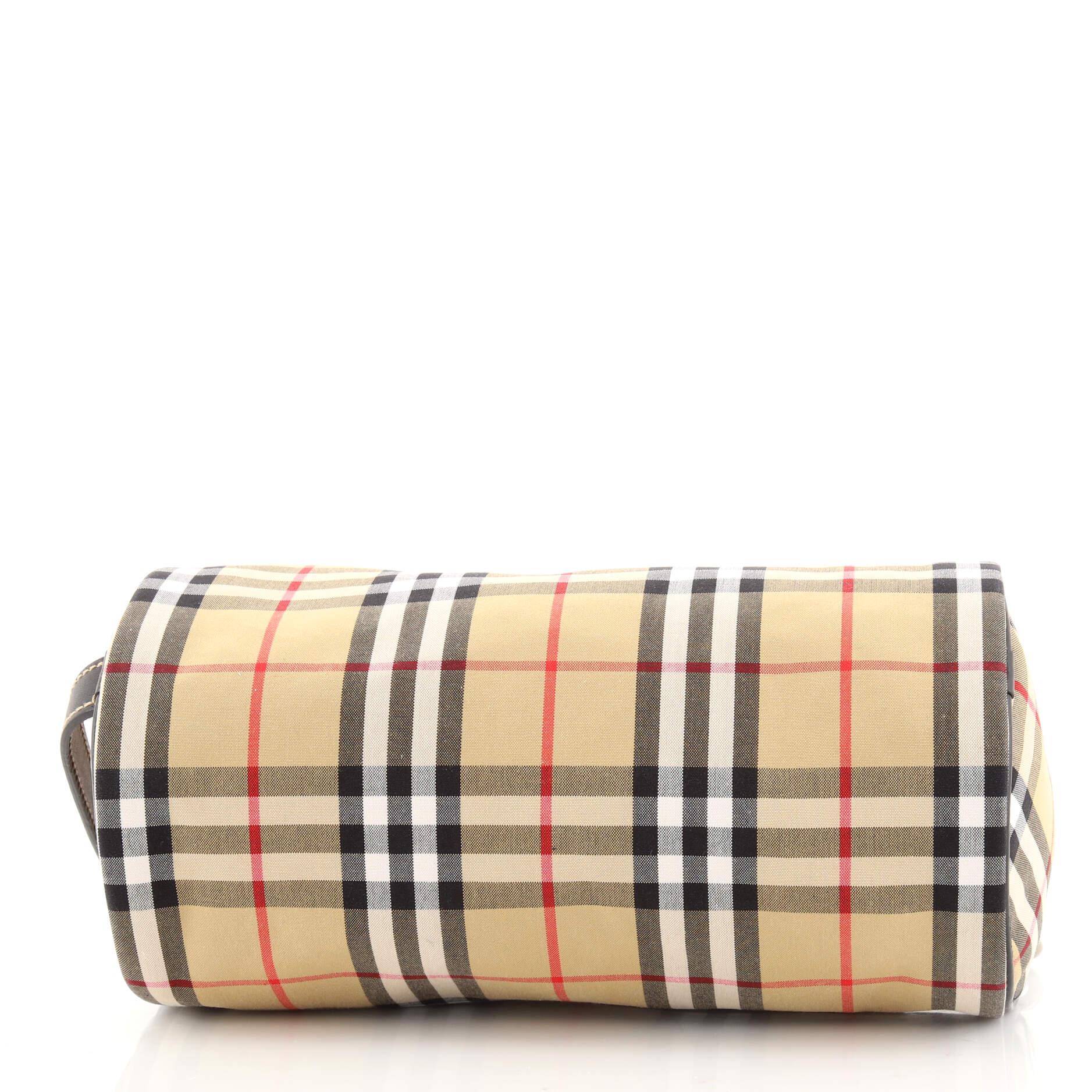 burberry vintage check barrel bag