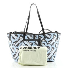 Burberry Beach Tote Monogram E-Canvas Mini