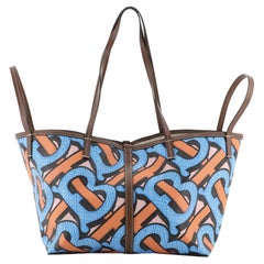 Burberry Beach Tote Monogram E-Canvas Mini