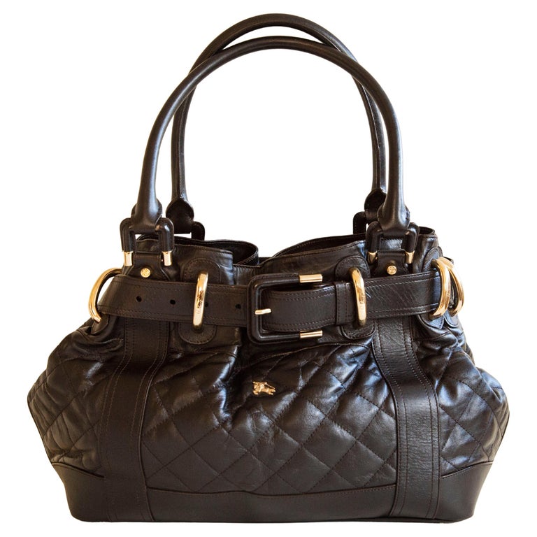 Burberry Beaton Brown Quilted Leather Large Tote Bag For Sale at 1stDibs