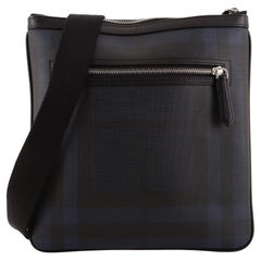 Burberry Beckley Crossbody Smoked Check Coated Canvas