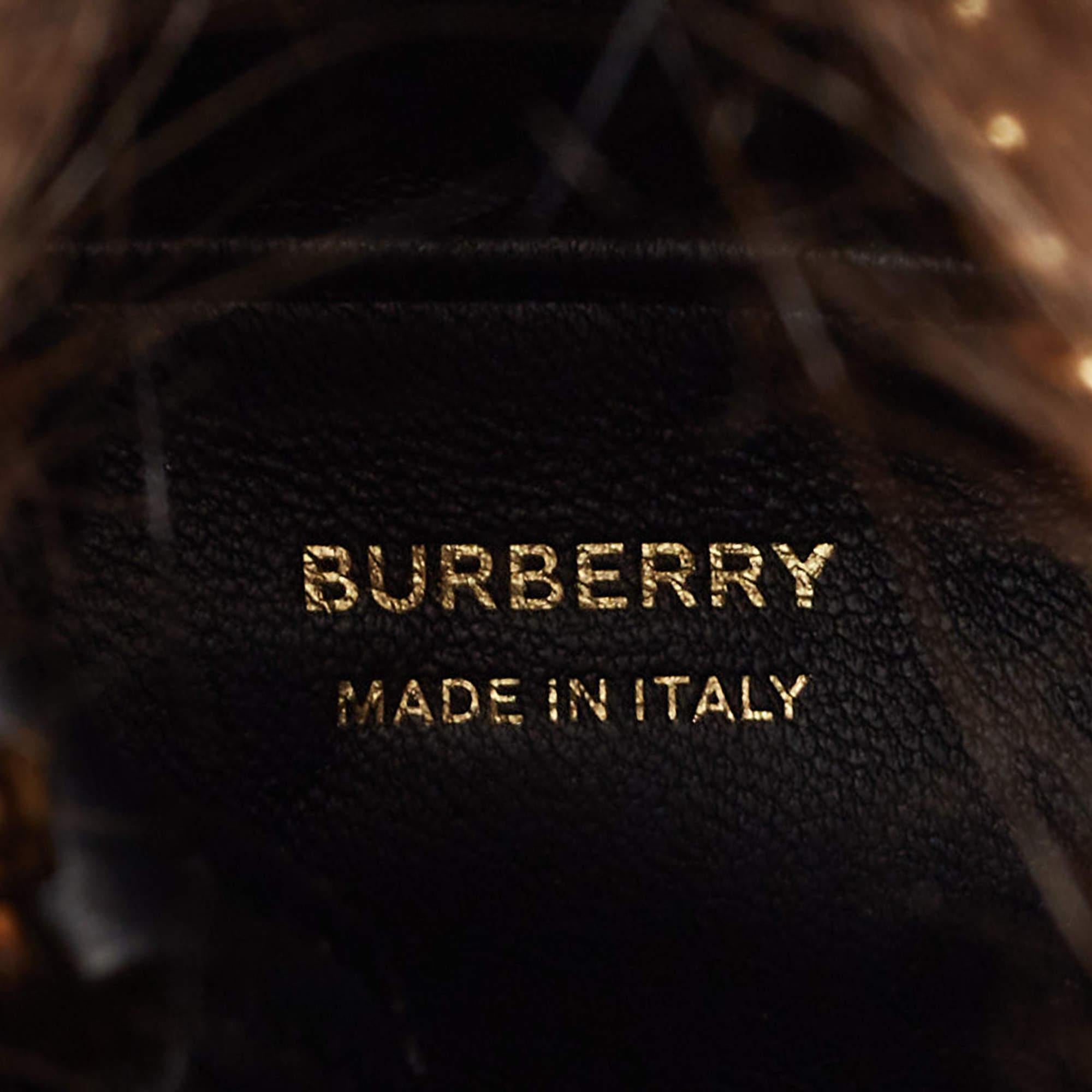 Burberry Beige/Black Faux Fur Micro Lola Tote For Sale 9