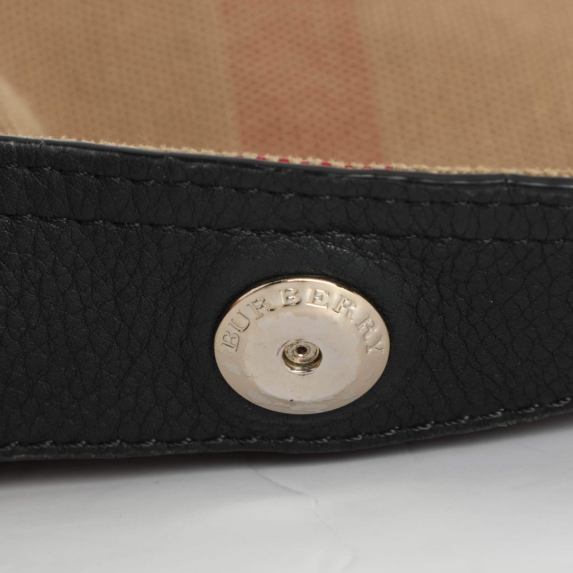 Burberry Beige/Black House Check Canvas and Leather Ashby Bucket Bag 2