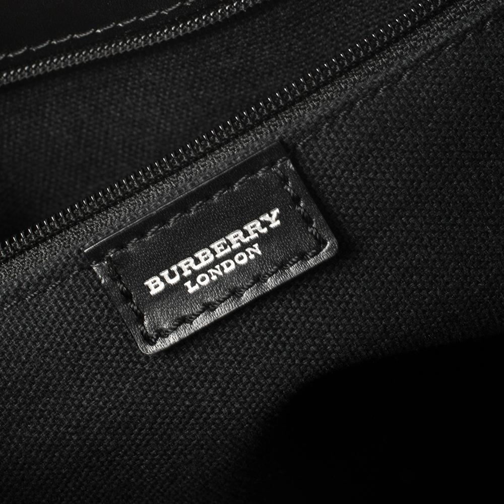 Burberry Beige/Black Nova Check Coated Canvas and Leather Messenger Bag 5