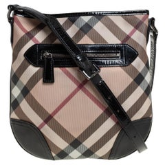 Burberry Beige/Noir Nova Check Pvc and Patent Leather Crossbody Bag