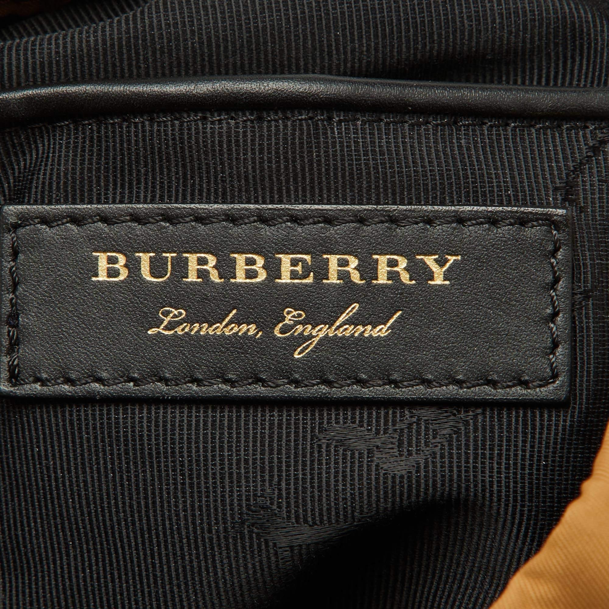 Burberry Beige/Black Nylon and Leather Small Rucksack Backpack 7