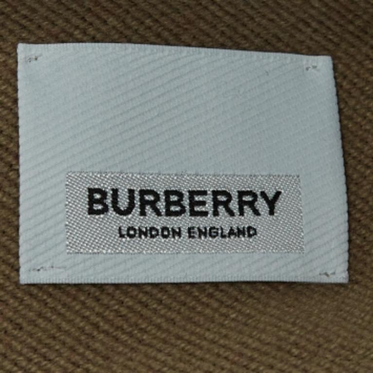 Burberry Bufanda de fútbol oversize de lana con estampado beige/negro Marrón en venta