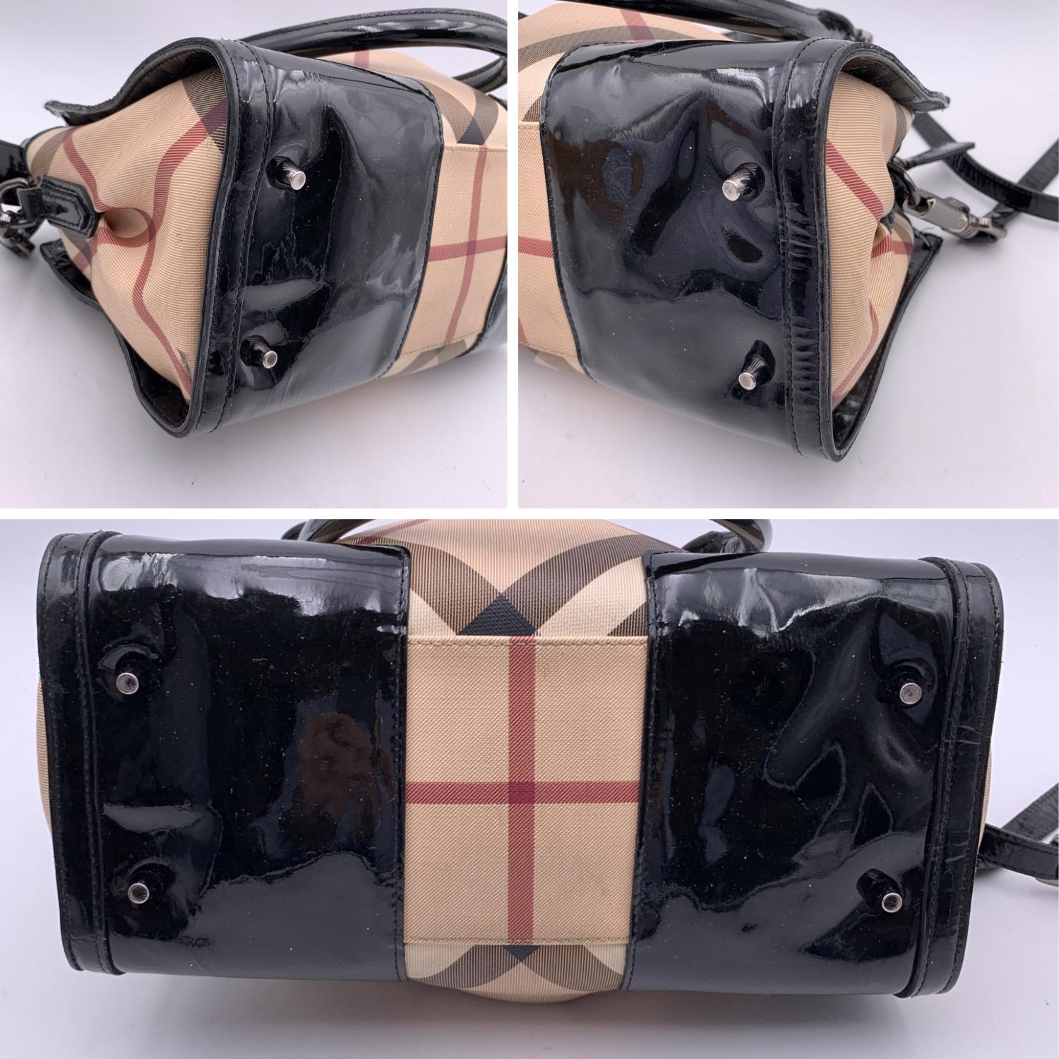 Burberry Beige Black Supernova Check Canvas Madison Bag 3