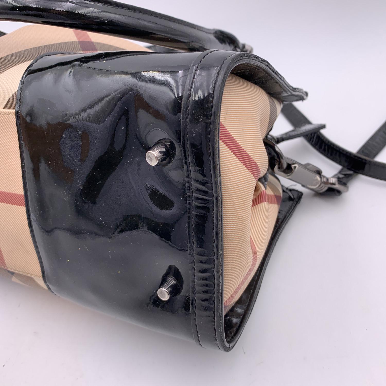 Burberry Beige Black Supernova Check Canvas Madison Bag 5