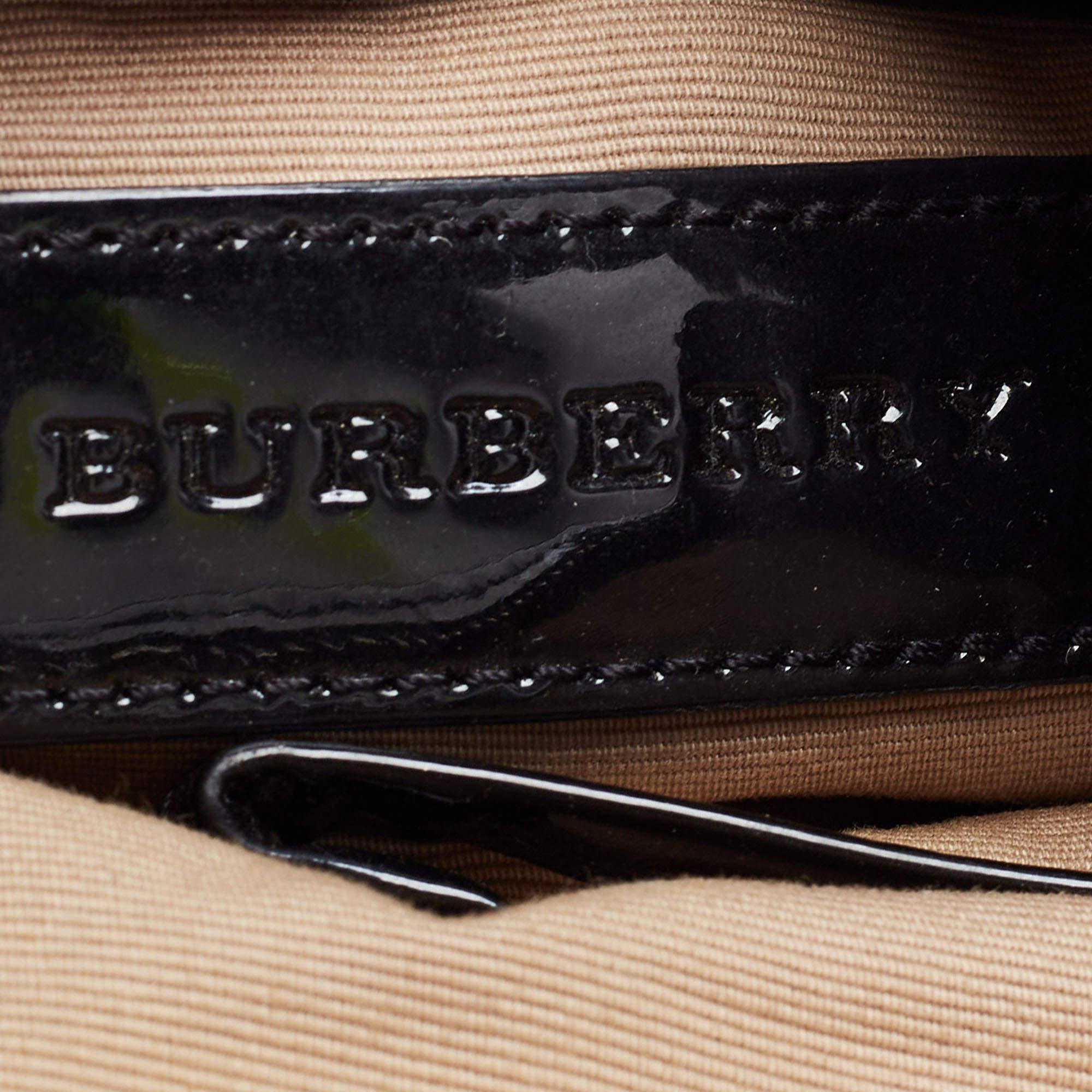 Burberry Beige/Black Supernova Check PVC and Patent Leather Dryden Crossbody Bag 9