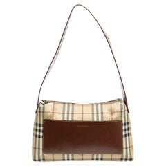 Burberry Beige/Brown Front Pocket Shoulder Bag