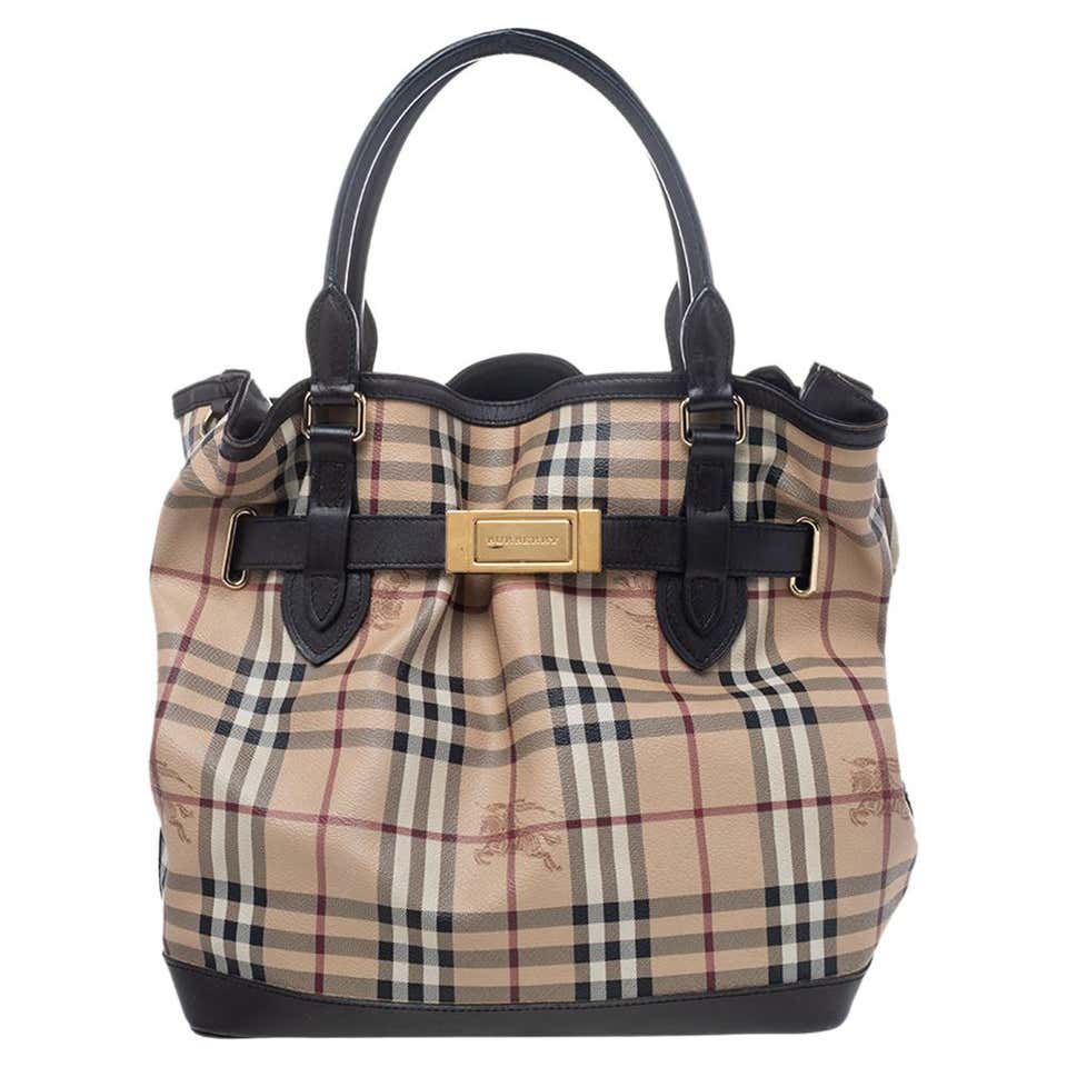 Burberry Brown Patent Leather Somerford Tote For Sale at 1stDibs