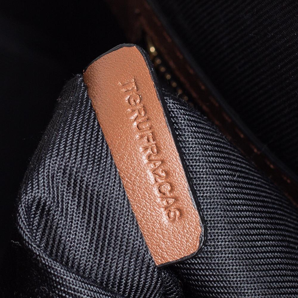 Burberry Beige Brown Haymarket Check Nylon and Leather Small Orchard Bowler Bag