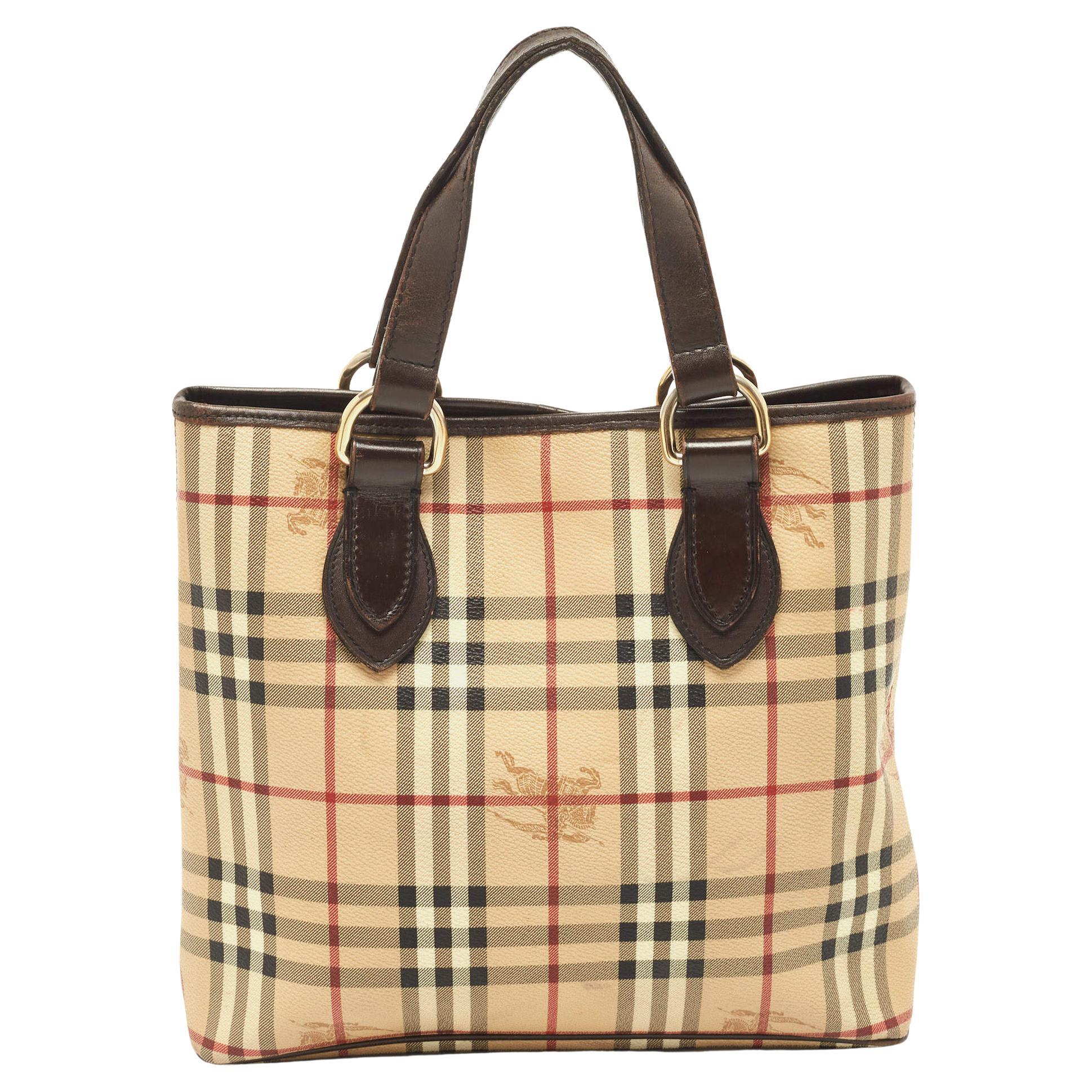 Burberry Beige Vintage Check PVC and Leather Tote at 1stDibs  vintage  burberry tote bag, burberry tote vintage, burberry pvc tote