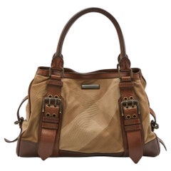 Burberry Beige/Brown Nova Check Canvas and Leather Tote