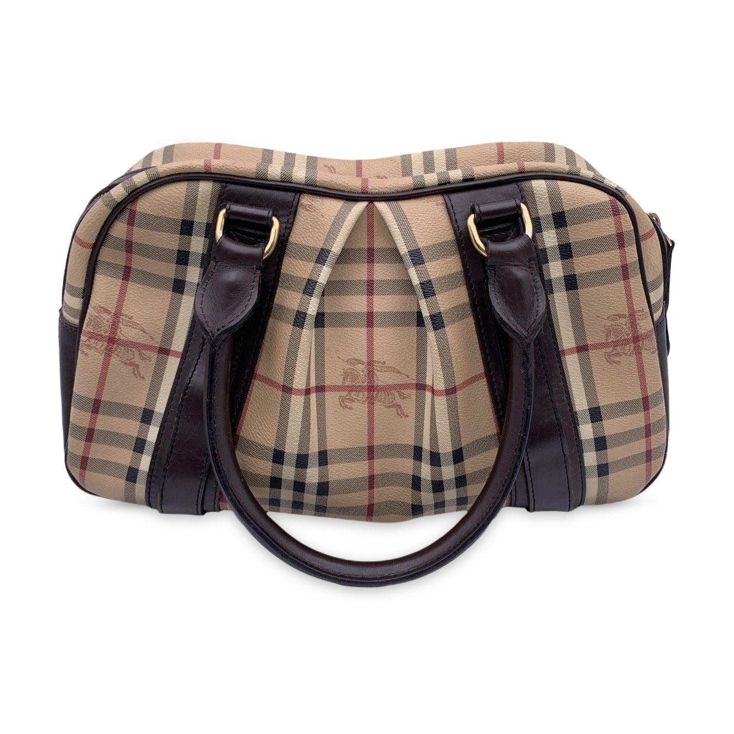 Burberry Beige Brown Nova Check Canvas Tote Bag Handtasche im Zustand „Hervorragend“ in Rome, Rome