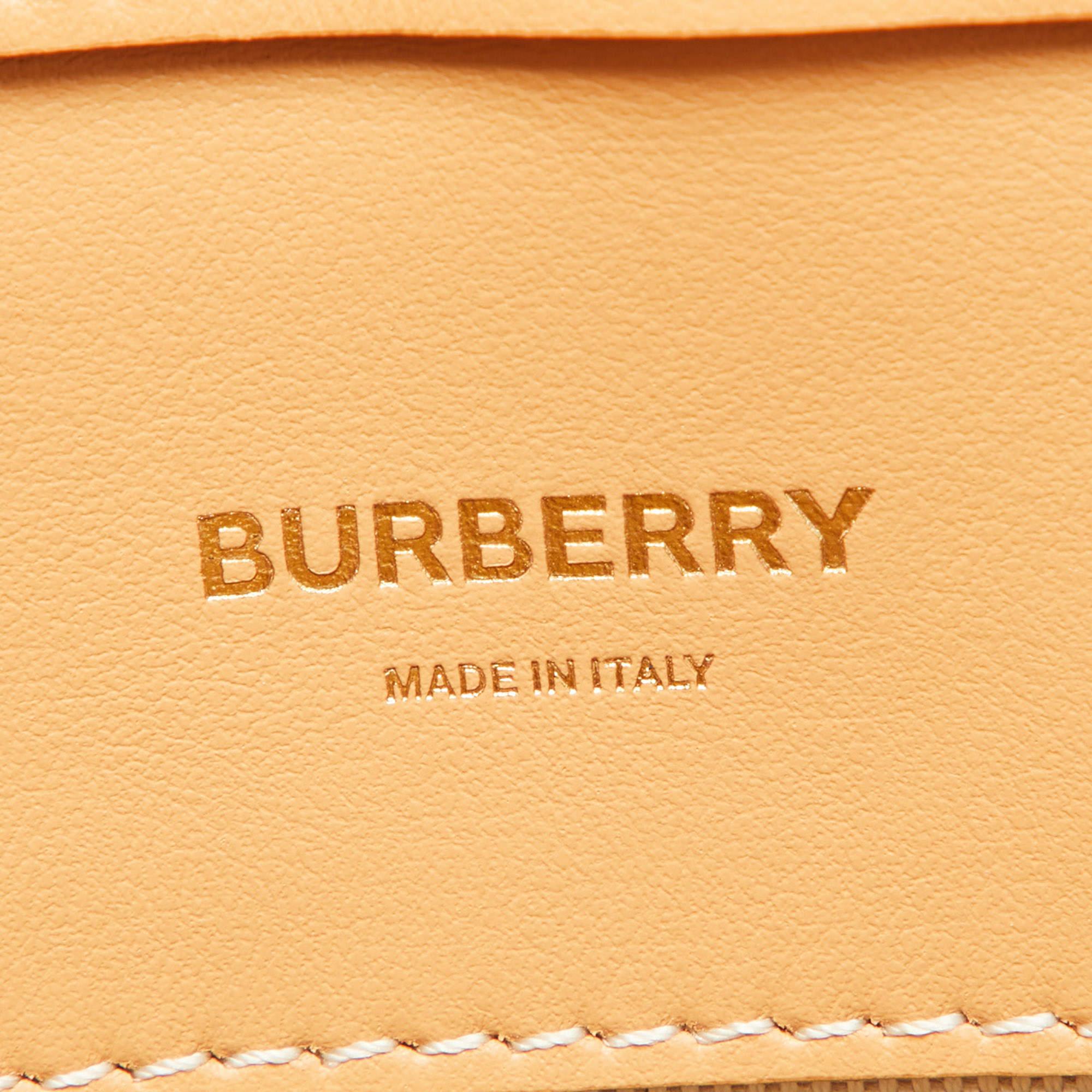 Burberry Beige Canvas and Leather Medium Pocket Bag 3