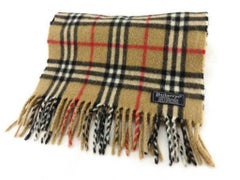 Burberry Beige Cashmere Classic Nova Check 231395 Scarf/Wrap