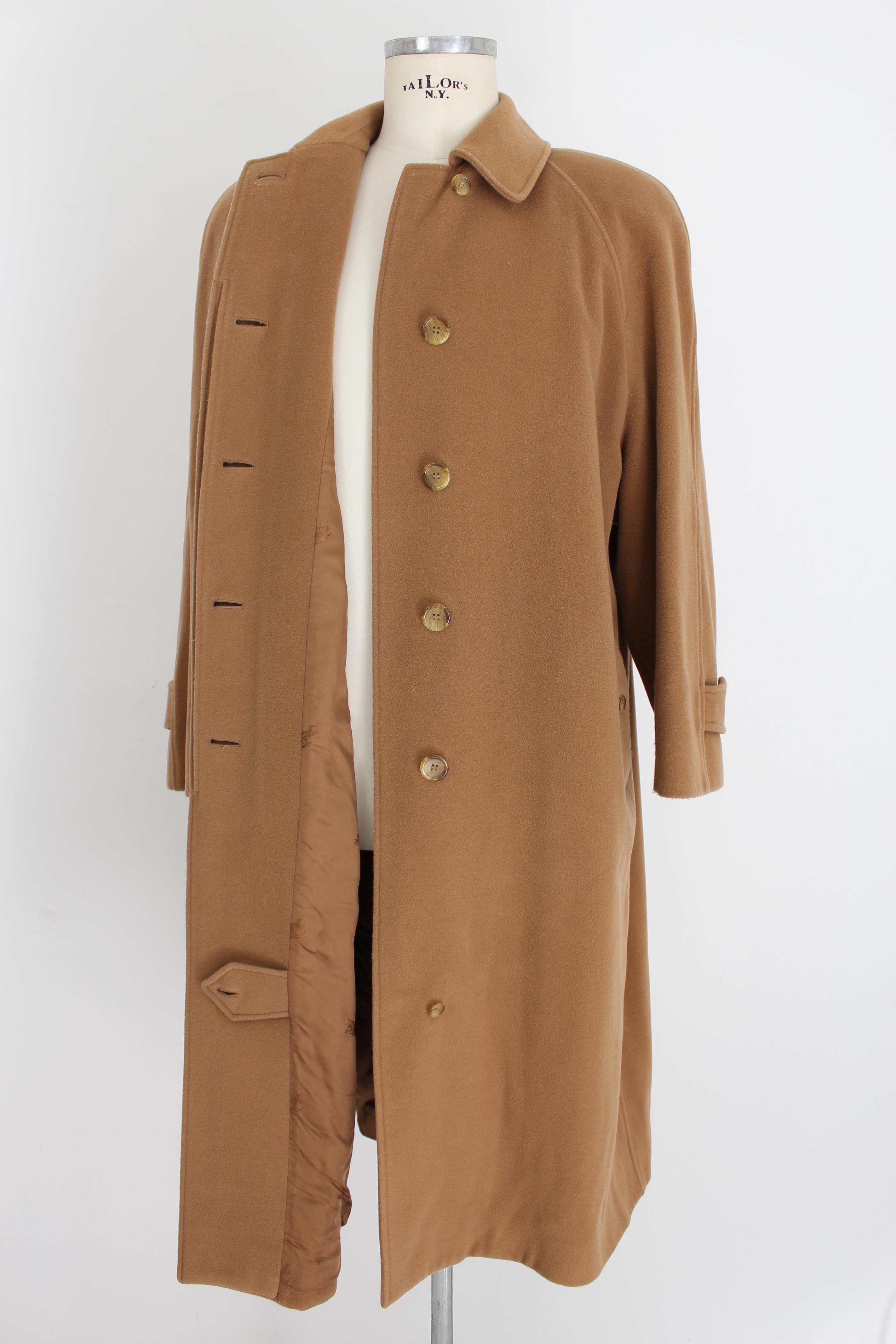 Burberry Beige Kaschmirwolle Langer klassischer Mantel Damen