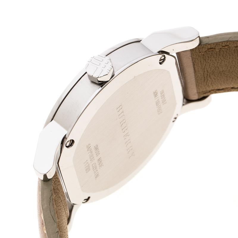 Burberry Beige Check Dial Stainless Steel BU9107 Women's Wristwatch 34 mm 3