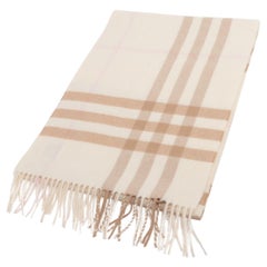 Burberry Beige Karo-Schal Kaschmir