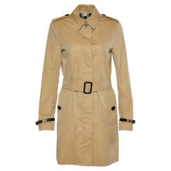 Burberry Beige Cotton Belted Rochester Trench Coat S