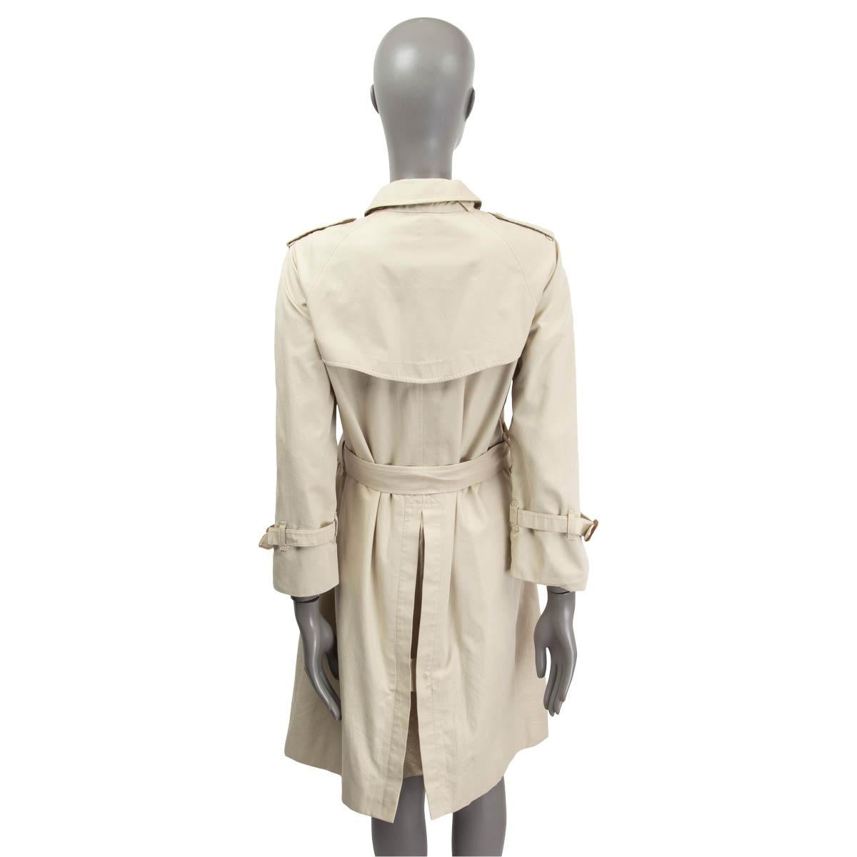 BURBERRY beige Baumwolle DOUBLE BREASTED BELTED TRENCH Mantel Jacke S - M im Angebot 1